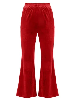 Sweet Miss Pantaloni a zampa da donna in velluto