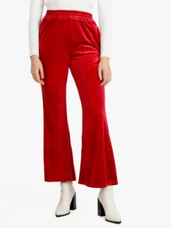 Sweet Miss Pantaloni a zampa da donna in velluto