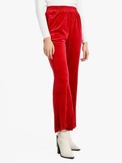 Sweet Miss Pantaloni a zampa da donna in velluto