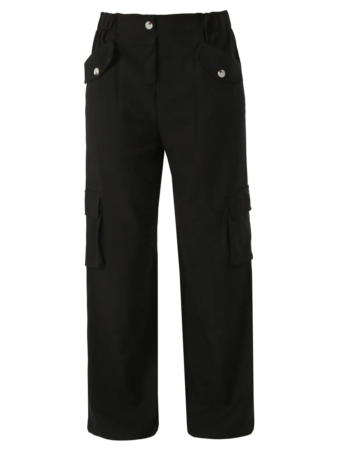 Sweet Miss Pantaloni cargo da donna a gamba larga - nero