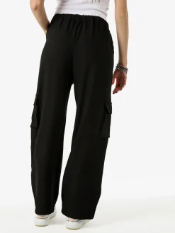 Sweet Miss Pantaloni cargo da donna a gamba larga - nero