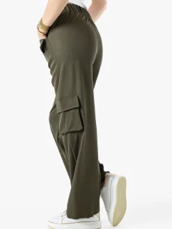 Sweet Miss Pantaloni cargo da donna a gamba larga - militare