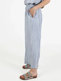 Sweet Miss Pantaloni donna a gamba larga in misto lino
