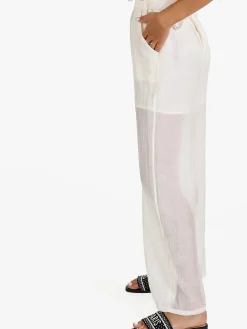 Sweet Miss Pantaloni donna a gamba larga - bianco
