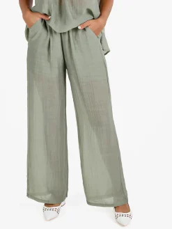 Sweet Miss Pantaloni donna a gamba larga - pistacchio