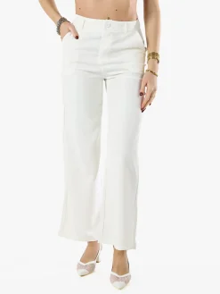 Sweet Miss Pantaloni donna a palazzo - bianco