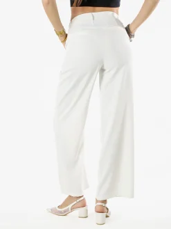 Sweet Miss Pantaloni donna a palazzo - bianco