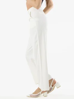 Sweet Miss Pantaloni donna a palazzo - bianco