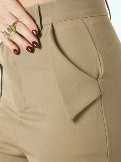 Sweet Miss Pantaloni donna a palazzo con tasconi laterali - beige