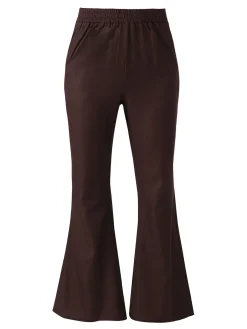 Sweet Miss Pantaloni donna cropped con finale largo - moro
