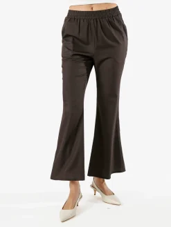 Sweet Miss Pantaloni donna cropped con finale largo - militare