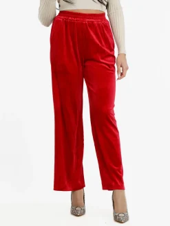 Sweet Miss Pantaloni donna in velluto a gamba larga