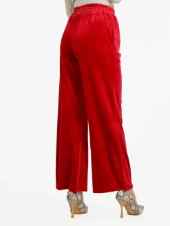 Sweet Miss Pantaloni donna in velluto a gamba larga