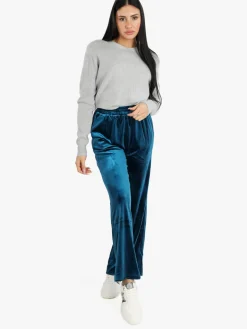 Sweet Miss Pantaloni donna in velluto a gamba larga