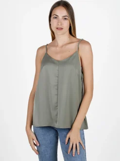 Sweet Miss Top donna con spalline sottili effetto raso