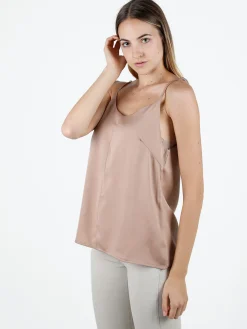 Sweet Miss Top donna con spalline sottili effetto raso
