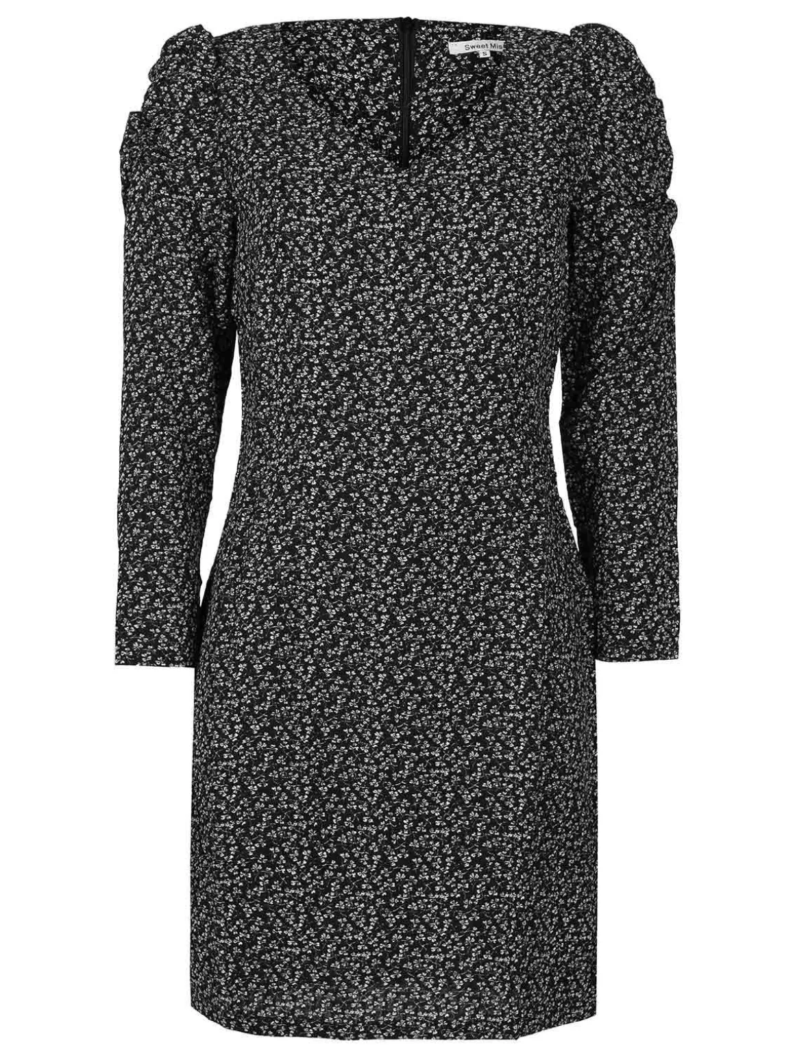 Sweet Miss Vestito donna a fiori con manica arricciata