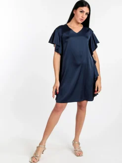 Sweet Miss Vestito donna con volant effetto raso