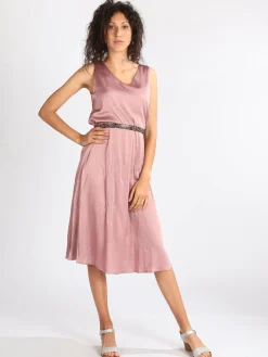 Sweet Miss Vestito donna smanicato effetto seta