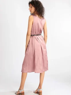 Sweet Miss Vestito donna smanicato effetto seta