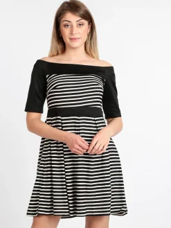 Sweet Miss Vestito donna svasato manica corta