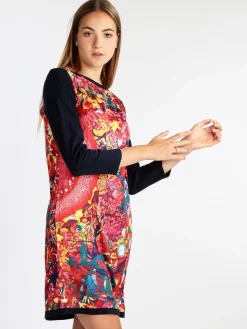 Sweet Miss Vestito floreale donna a manica lunga