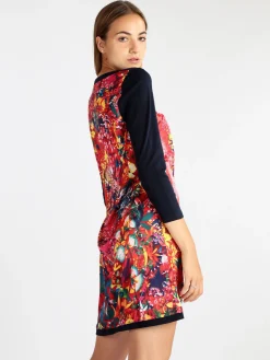 Sweet Miss Vestito floreale donna a manica lunga