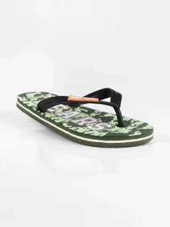 Sweet Years Infradito con stampa mimetica verde