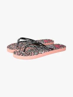 Sweet Years Infradito donna animalier in gomma con strass e pietre - rosa