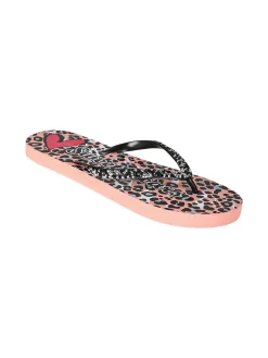 Sweet Years Infradito donna animalier in gomma con strass e pietre - rosa