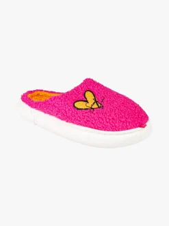 Sweet Years Pantofole donna invernali in tessuto orsetto - fucsia