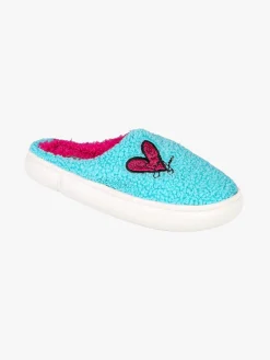 Sweet Years Pantofole donna invernali in tessuto orsetto - azzurro