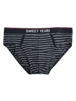 Sweet Years Slip a righe in cotone elasticizzato