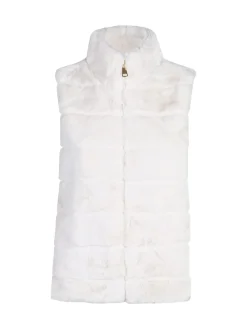 Swish Jeans Gilet donna in ecopelliccia - panna