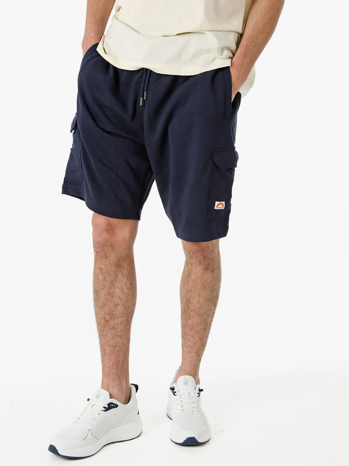 The People Rep Bermuda cargo da uomo con coulisse - blu scuro