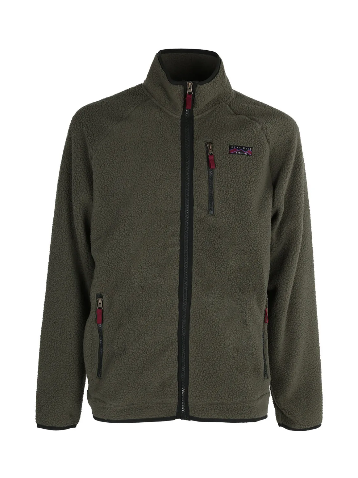 The People Rep Felpa invernale da uomo in sherpa con zip intera