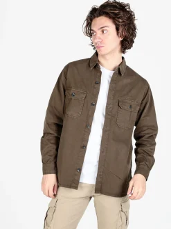 The People Rep Giacca camicia casual da uomo in cotone con bottoni