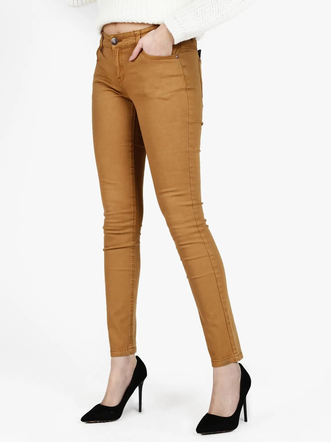 The People Rep Pantaloni 5 tasche in cotone slim fit