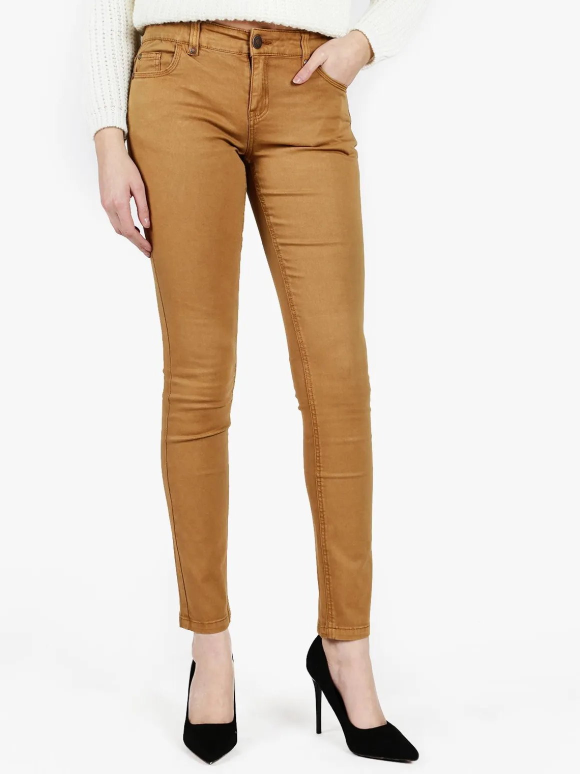 The People Rep Pantaloni 5 tasche in cotone slim fit