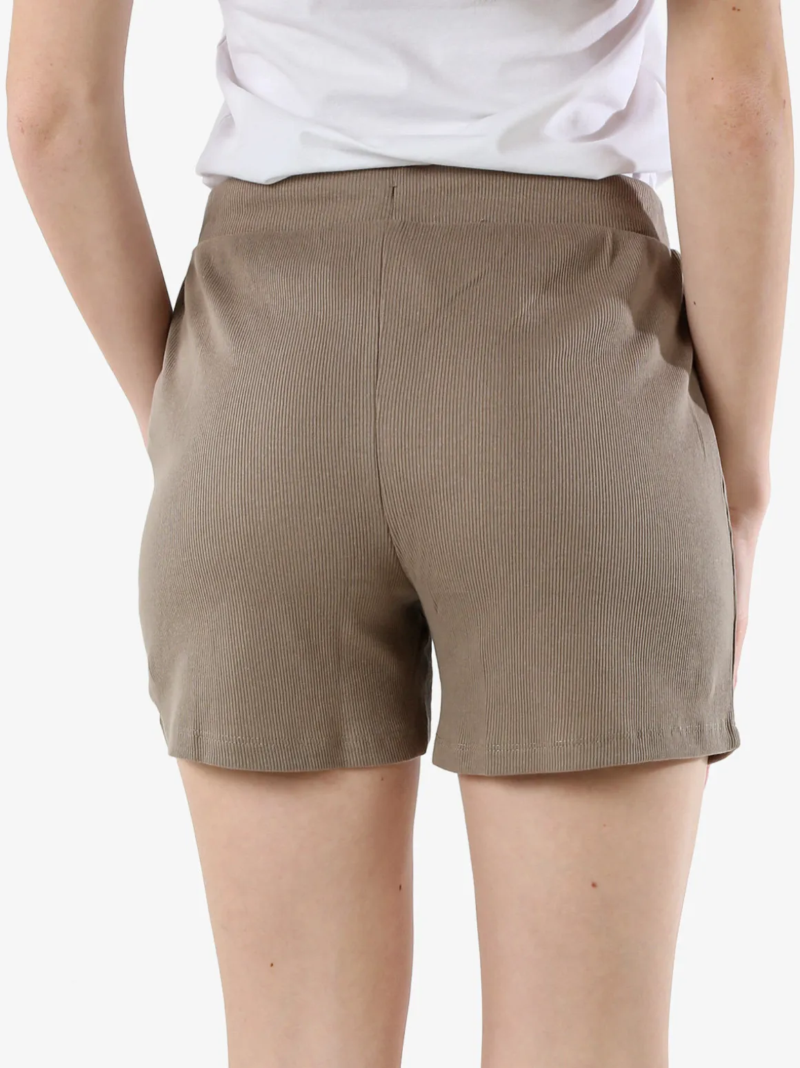 The People Rep Shorts sportivi da donna a costine con coulisse - taupe