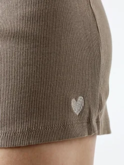 The People Rep Shorts sportivi da donna a costine con coulisse - taupe