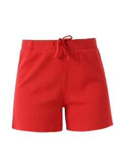 The People Rep Shorts sportivi da donna a costine con coulisse - rosso