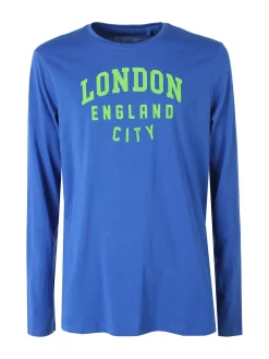 The People Rep T-shirt da uomo a maniche lunghe con stampa - blu