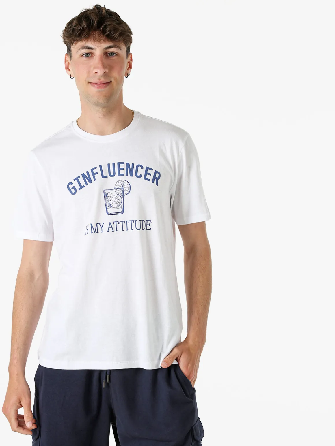 The People Rep T-shirt da uomo in cotone con stampa divertente - bianco