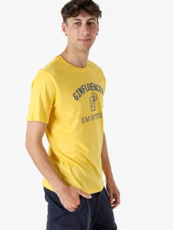 The People Rep T-shirt da uomo in cotone con stampa divertente - giallo