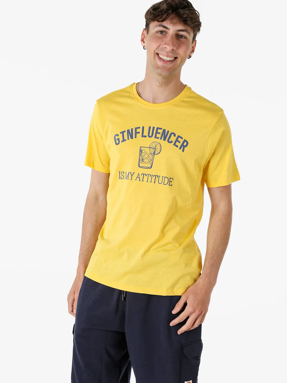 The People Rep T-shirt da uomo in cotone con stampa divertente - giallo