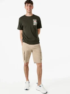 The People Rep T-shirt da uomo in cotone con stampa davanti e dietro - militare
