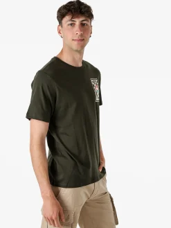 The People Rep T-shirt da uomo in cotone con stampa davanti e dietro - militare