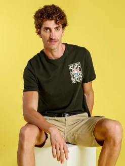 The People Rep T-shirt da uomo in cotone con stampa davanti e dietro - militare