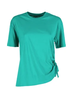 The People Rep T-shirt donna in cotone con arricciatura laterale
